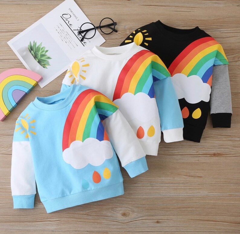 kids rainbow jumpers