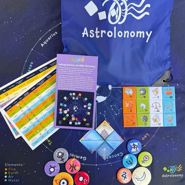 BASIC Astrolonomy  "As above; So below" Astrology Learning Tool Set: creative interactive learning for all ages; Astrology awareness