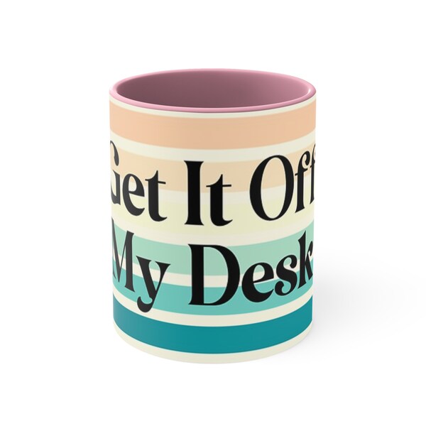 Taylor Swift Midnights Lavender Haze 'get it of my desk'-tekst, accent 11oz koffiemok