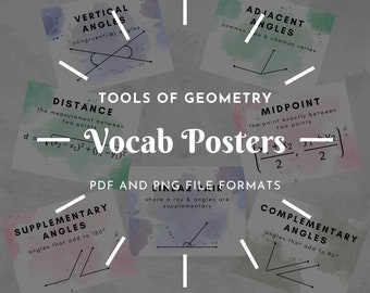 Tools Of Geometry - Vocabulary Posters