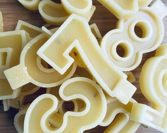Beeswax Birthday Number Candle | North Carolina Beeswax