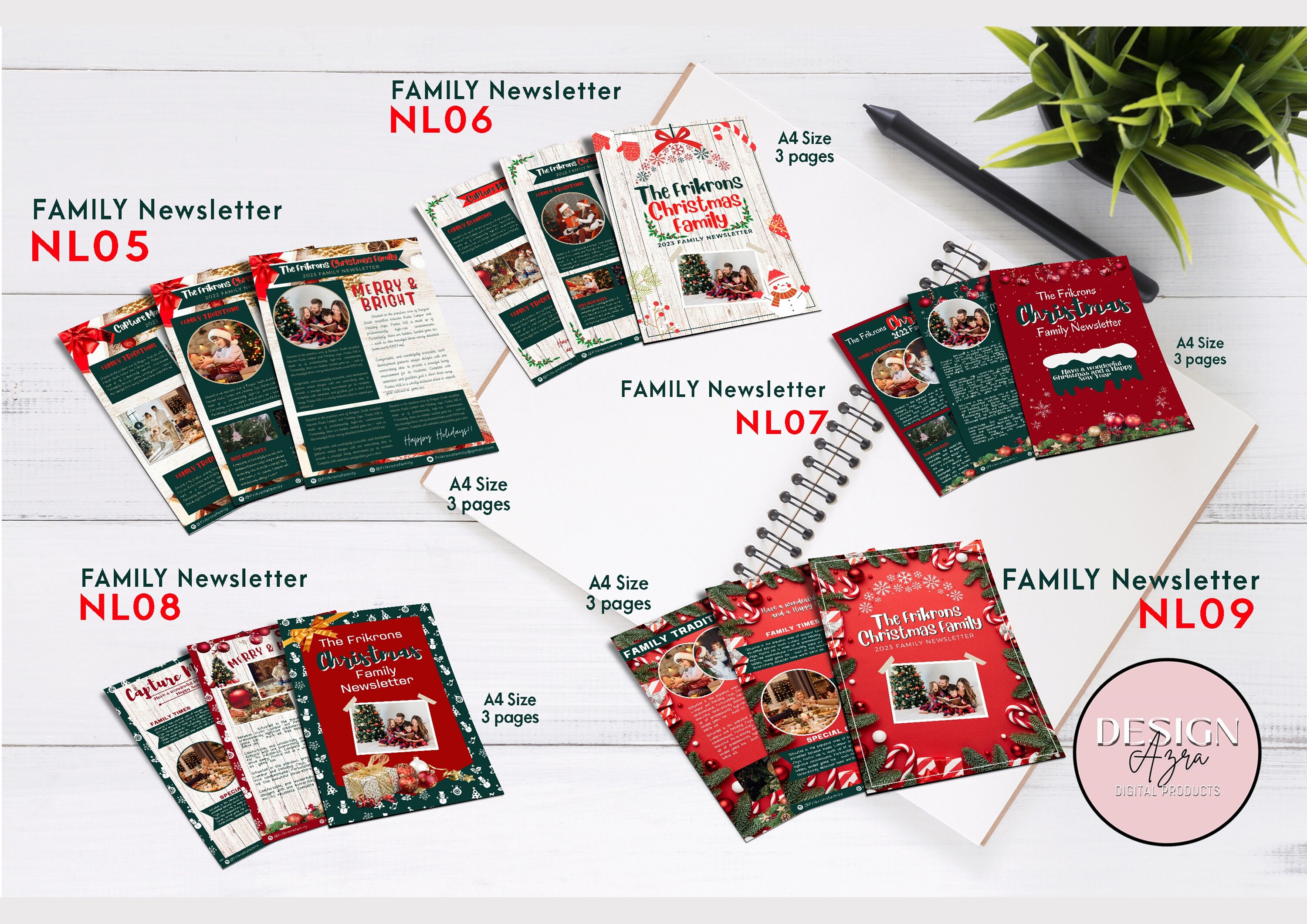 christmas-flyers-templateeditable-family-photo-templateyear-in-review