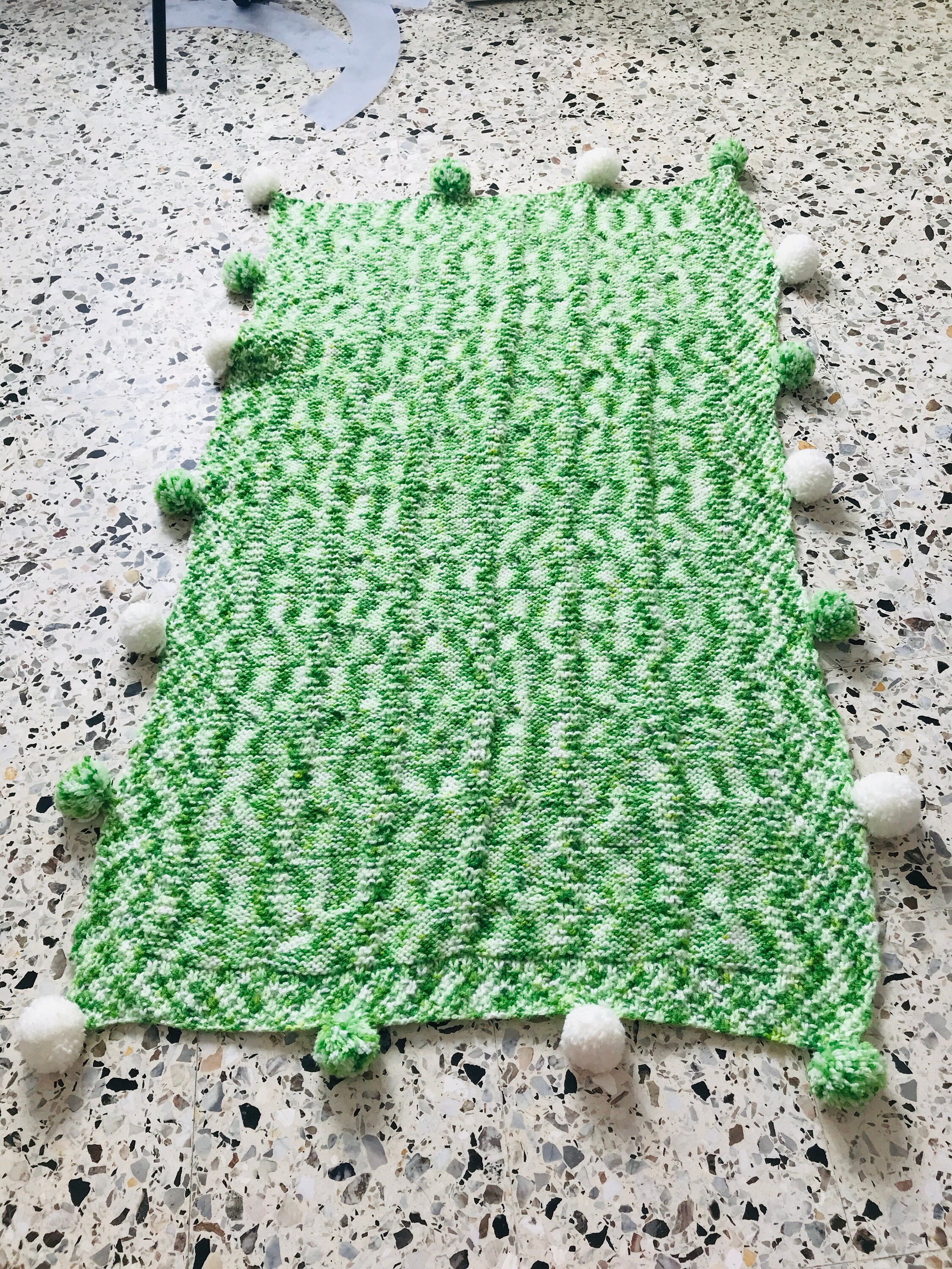 Couverture Pour Bébé Blanc et Vert Chaud Hivernal