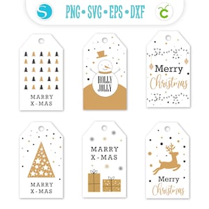 Merry Christmas Tags svg png Gift Christmas Tags SVG Cricut file, Christmas Tags Handmade, Christmas gift Printable Christmas tags Editable