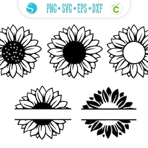 Zonnebloem SVG Vector Cricut, Zonnebloem gesneden SVG voor Cricut, Zonnebloem Clipart PNG, Zonnebloem vector svg Zonnebloem gepersonaliseerde T-Shirt svg