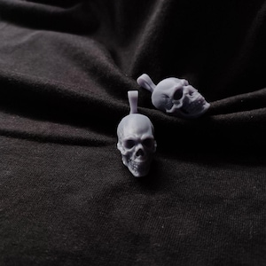 Gothic Skull Earrings – Resin Dangle Skull Pair