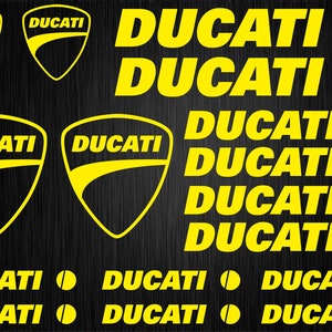 Ducati Motorcycle Decals Stickers set for bike helmet car window