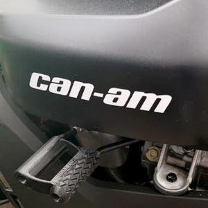 2pcs Can-am decals stickers for motorcycles ATV fender fuel tanks white yellow black