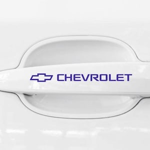 Chevrolet classic stickers decals for door handles 4pcs vinyl decals red black silverado truck camaro aveo epica