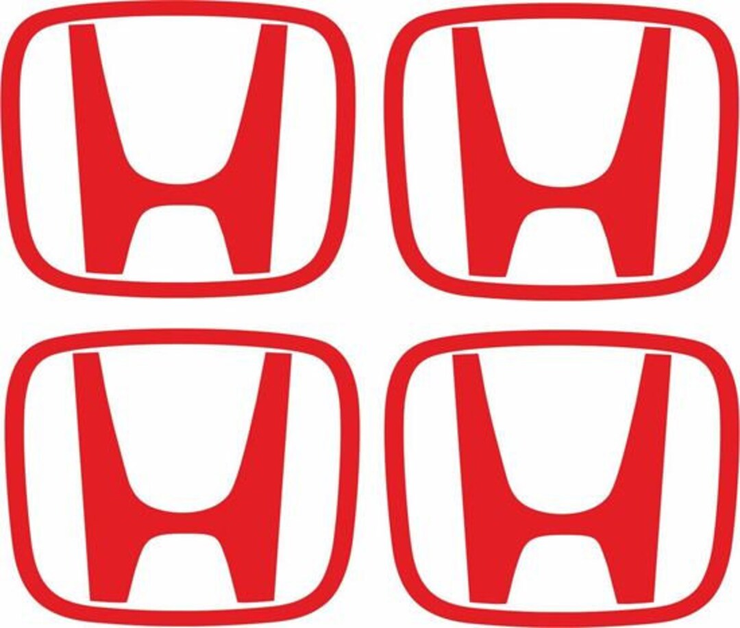 4x Logo Sticker Wheel Center Caps Decal for Honda CIVIC ACCORD CRV Vtec