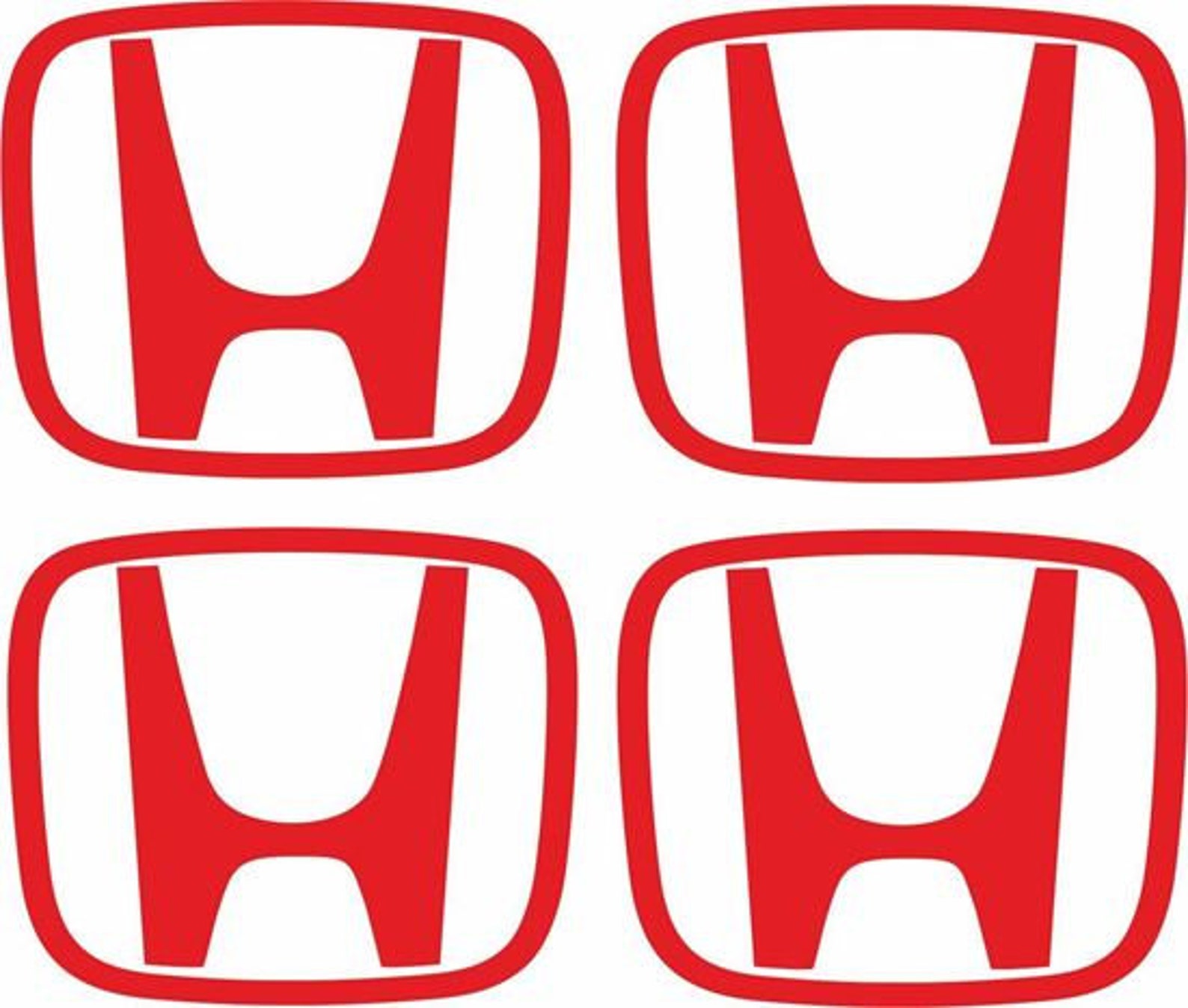 Honda Logo Sticker 4-Pack JDM Logo Sticker Decals For Honda Civic, Accord, CR-V - Wheel Center Caps, VTEC, Si - White Vinyl Hub Caps For Honda Accord - Foto 7