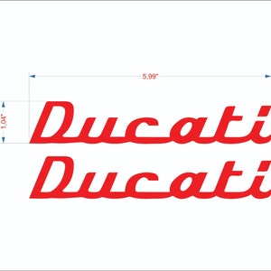 Ducati retro stickers decals for bike and helmet fuel tank