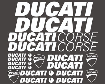 Ducati Corse Motorcycle Decals Stickers set for bike fuel tank helmet car window