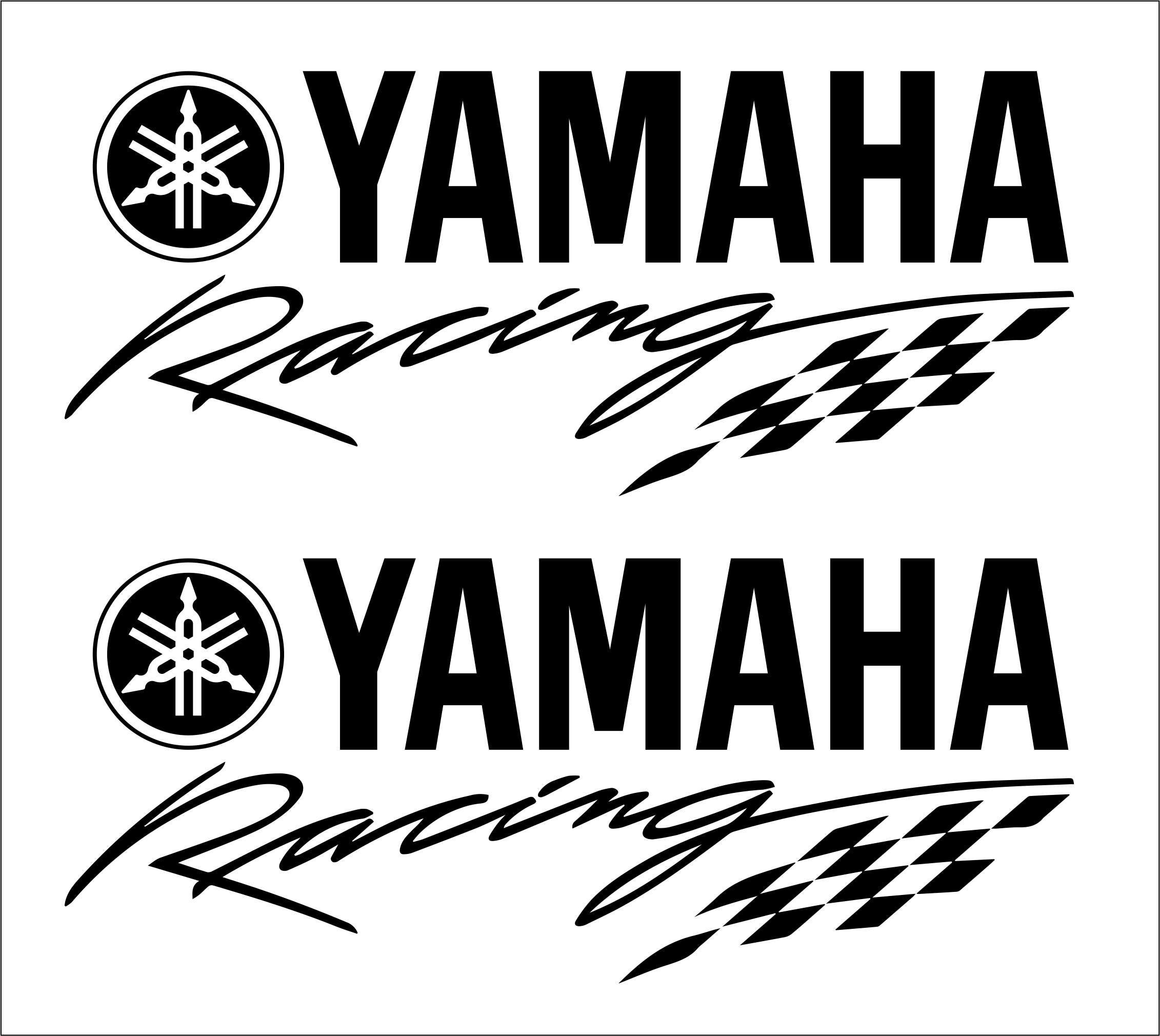 2x Yamaha Logo Vinyl Sticker Decal 6 8 10 12 16 20 23 Multiple Colors