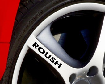 4pcs ROUSH Wheels Rims Vinyl Decal sticker Emblem logo Fits: Ford MUSTANG