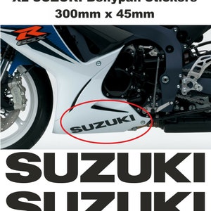 2x Suzuki bellypan fairing cowl stickers Decals Vinyl Logo bike motorcycle gsx r