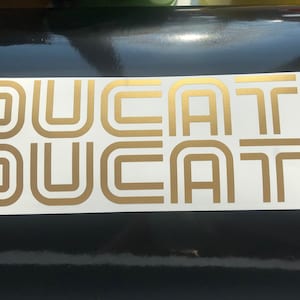 2pcs Retro Ducati stickers decals for bike fuel tanks or more