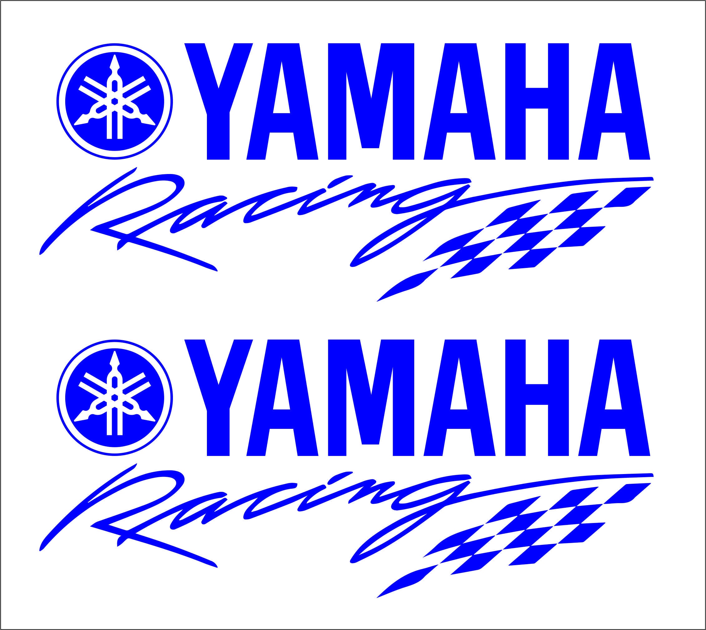 2pcs Yamaha Racing Logo Decals Stickers for Motorcycle Fairing or Fuel Tank  - Etsy
