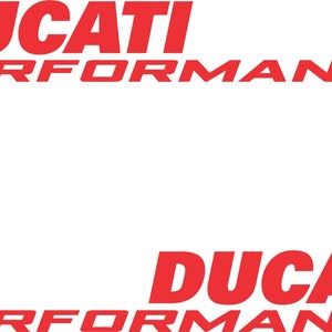 2x Ducati Performance-stickers voor motor