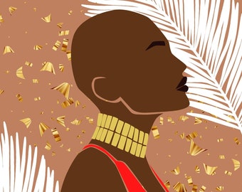 Powerful| Digital Print| Black Woman Art | Digital Art Prints