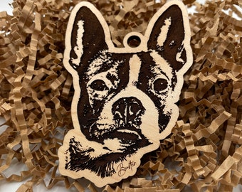 Custom Engraved Dog Ornament | Custom Pet Portrait | Personalized Pet Gift