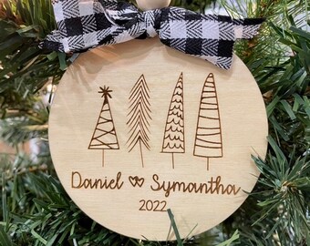 Custom Couples Ornament | Personalized Couple Gift