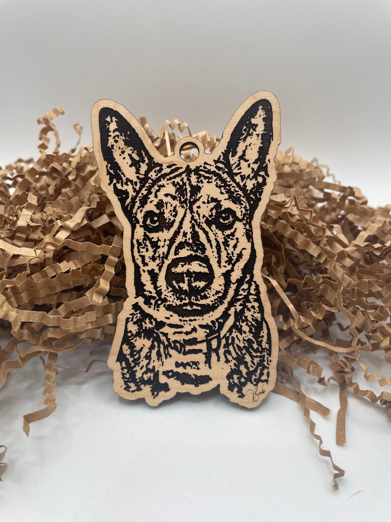 Custom Engraved Dog Ornament Custom Pet Portrait Personalized Pet Gift image 4