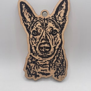 Custom Engraved Dog Ornament Custom Pet Portrait Personalized Pet Gift image 5