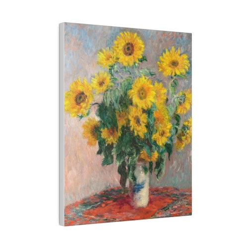 Bouquet of Sunflowers (1881) by Claude Monet on shops Matte Canvas, Stretched