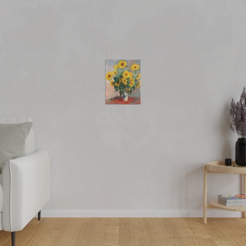 Bouquet of Sunflowers (1881) by Claude Monet on shops Matte Canvas, Stretched