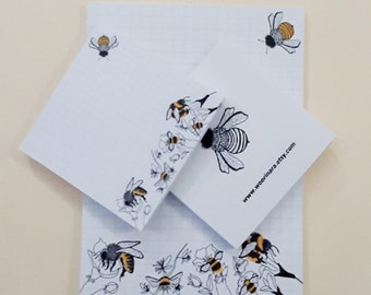 Bee and Flower memo notepad