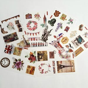 The travel theme scrapbook  washi sticker sheets.