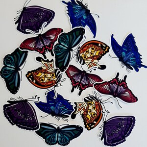 The butterfly flake weatherproof stickers