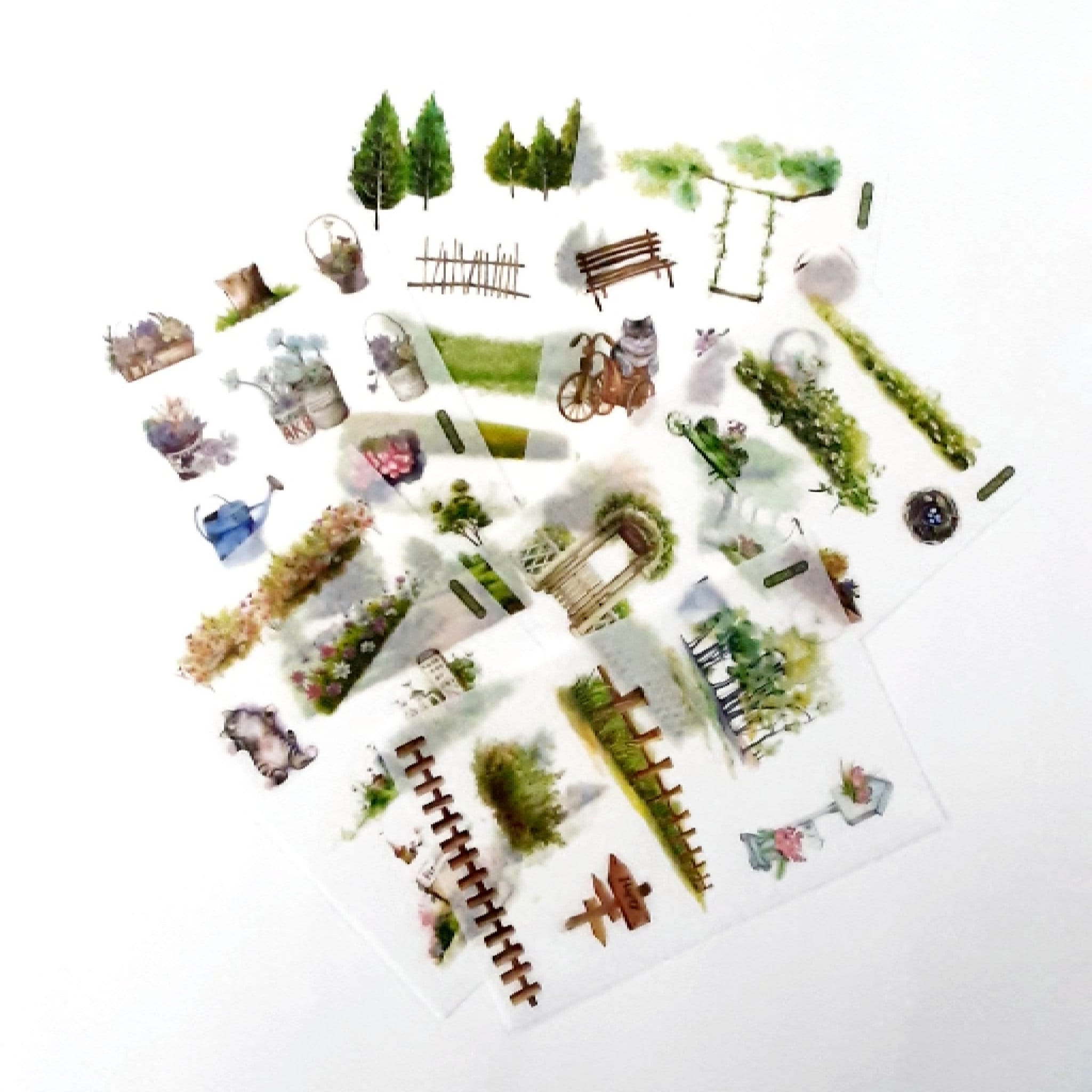 The Beautiful Garden Washi Tape Sticker Sheets Etsy