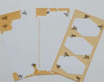 The cute bee memo notepad