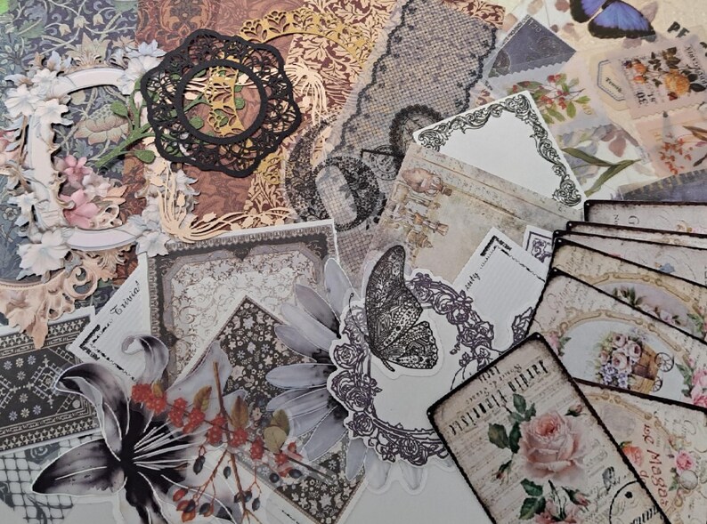 The 110pcs Random Junk Journal Material Pack - Etsy