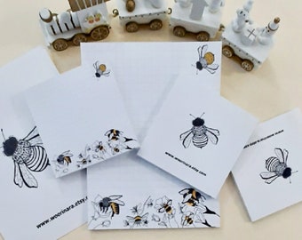 Bee and Flower memo notepad