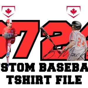 Designs de T-shirt de sport personnalisés | Graphique de baseball personnalisé avec nom et numéro