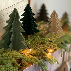 Scandinavian Felt Christmas Trees, Holiday Trees, Christmas Decorations, Mantel Decor