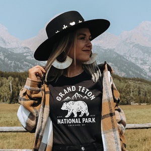 Grand Teton Nationalpark Unisex T-Shirt | Jackson Hole Wyoming T-Shirt | Grand Teton Geschenk | Nationalpark-T-Shirt | Berge Shirt