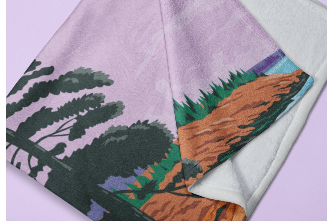 Acadia National Park Blanket, Maine National Park Blanket, Gift for