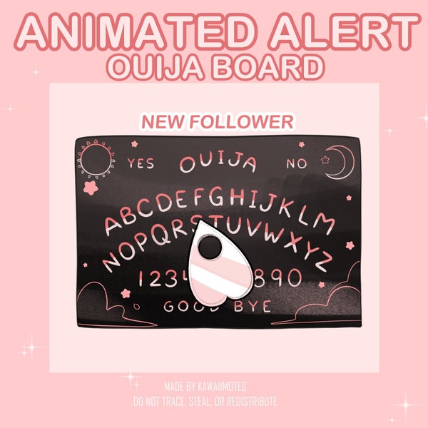 OUIJA BOARD ALERT | Animated Twitch Alert | Ouija Board | Cute Alert | Animated Alert