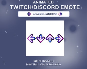 FLECHA EMOTE / Twitch Emote / Animado Emote / DDR / Dance Dance Revolution / Twitch y Discord Emote / Dance Emote / Juego de ritmo / Música