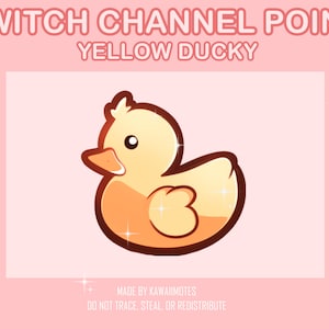 Entenkanal Punkt | Niedlicher Twitch Channel Punkt | Twitch Emote | Weiche Ästhetik | Niedliche Kanalspitze | Ente Emote | Quietscheentchen Emote