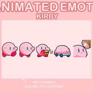 5 ANIMIERTE KIRBY EMOTES ** Hinweis lesen