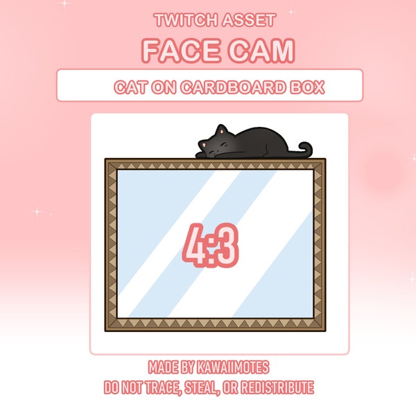 TWITCH FACE CAM | Cat Face Cam | Twitch Face Cam Frame | Cat Frame | Cute Cat Asset | Twitch Asset