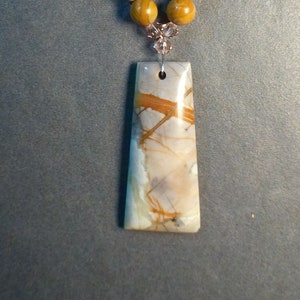 Picasso Jasper Pendant Beaded Necklace