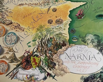 Pauline Baynes Narnia Map - Etsy