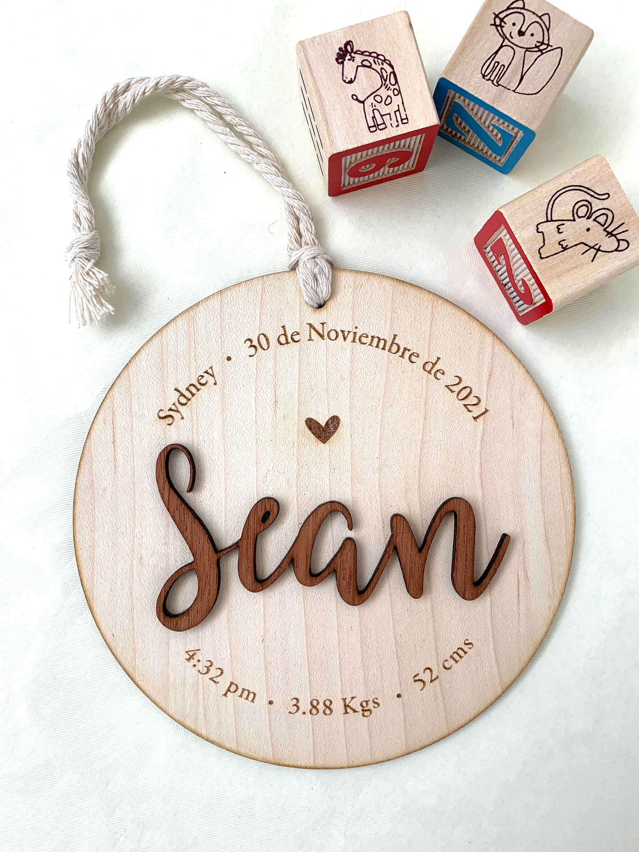 New Mom Gift, Birth Stat Plaque, Birth Announcement Sign, Baby Stat ...