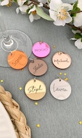 Personalized Acrylic Wine Charms, Wedding Place Names, Wine Glass Charms, Custom Wine Charms, Favors for hen party, Wedding Drink Markers product logo